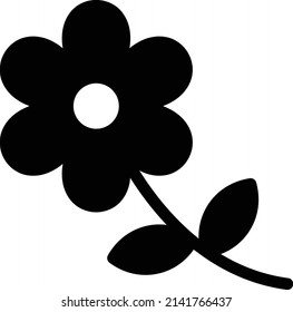 flower vector illustration isolated on a transparent background. glyph vector icons for concept or web graphics.