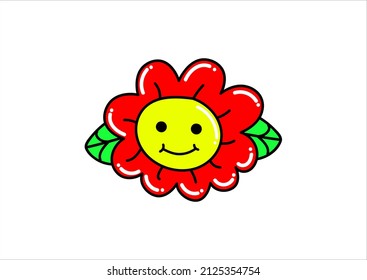 flower vector illustration for kids book