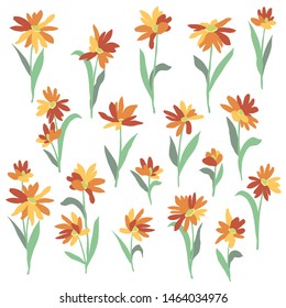 Flower vector illustration material abstract beautifully
