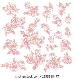 Flower vector illustration material abstract beautifully