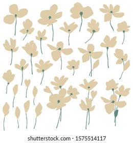 Flower vector illustration material abstract beautifully