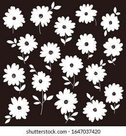 Flower vector illustration material abstract beautifully