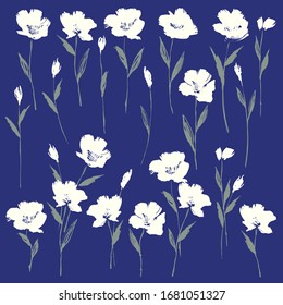 Material de ilustración vectorial de flores abstracto bellamente,