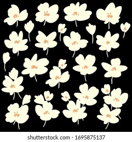 Flower vector illustration material abstract beautifully,