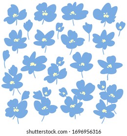 Material de ilustración vectorial de flores abstracto bellamente,