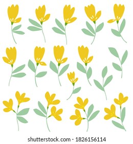 Flower vector illustration material abstract beautifully