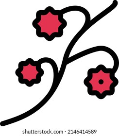 flower Vector illustration on a transparent background. Premium quality symbols. Stroke  vector icon for concept and graphic design.