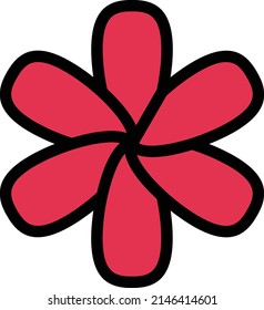 ilustración de flor vectorial en un fondo transparente. Símbolos de calidad premium. Icono vectorial de trazo para el concepto y diseño gráfico.
