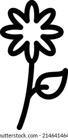 flower Vector illustration on a transparent background. Premium quality symbols. Stroke vector icon for concept and graphic design.