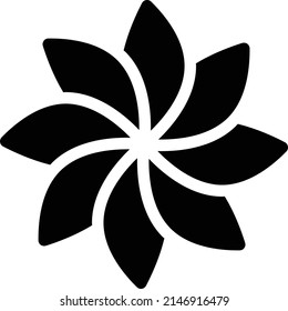 ilustración de flor vectorial en un fondo transparente. Símbolos de calidad premium. Icono vector glifos para concepto y diseño gráfico.
