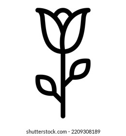 flower Vector illustration on a transparent background. Premium quality symbols. Stroke vector icon for concept and graphic design