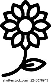 flower Vector illustration on a transparent background. Premium quality symmbols. Thin line vector icons for concept and graphic design. 
