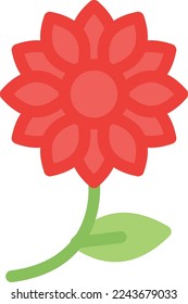 flower Vector illustration on a transparent background. Premium quality symmbols. Line Color vector icons for concept and graphic design. 
