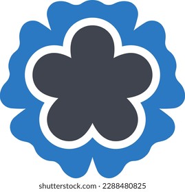 florale Vektorgrafik auf transparentem Hintergrund. Hochwertige Symbole. Glyphen Vektorsymbole für Konzept und Grafikdesign.