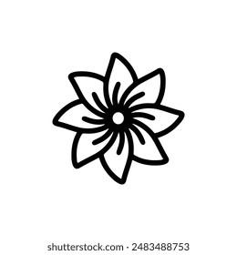 Ilustración vectorial de flores sobre fondo blanco