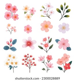 Flower Vector Illustration Set flat style
