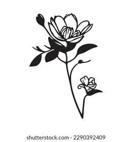 Flower Vector Illustration. Suitable For Web Design, Logo, App