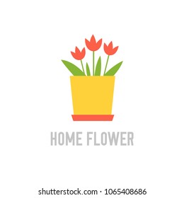flower vector illustration symbol object. Flat icon style concept design