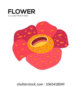 Flower vector illustration symbol object. Flat icon style concept design