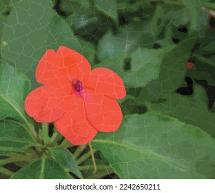 flower vector illustration watercolor template