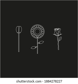 vector de flores. ilustración para diseño web y móvil.