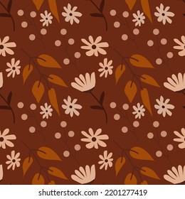  Flower vector ilustration seamless patern.Great for textile,fabric,wrapping paper,and any print.Vintages style.