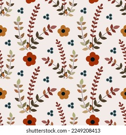 Flower vector ilustration seamless patern.Great for textile,fabric,wrapping paper,and any print.