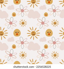 Flower vector ilustration seamless patern.Great for textile,fabric,wrapping paper,and any print.Vintages style.