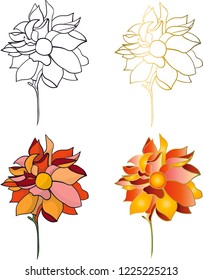 flower vector image