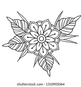 flower in vector image
