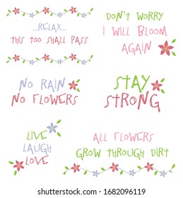 flower vector and inspirational quotes  that is wholly digitally created.