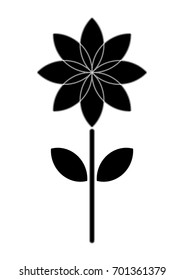 flower vector with leaf