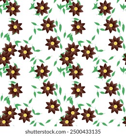 Vector de flores, fondo de hojas, Formas de Vector, textura sin costuras, Fondo de pantalla sin costuras, fondos de la naturaleza, patrón de flores, diseño de fondo, Vector de fondo, Vector de adorno