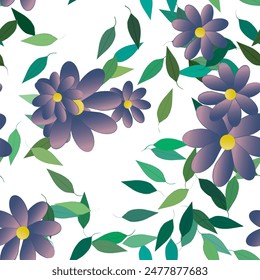 Vector de flores, patrón de hojas, fondo de hojas, acuarela de flores, patrones florales, fondo de pétalos, Vector de adorno, hoja sin costuras, ramo de flores, diseño de Vector, fondo de verano