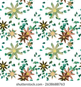 Flower vector, leaf seamless, flowers pattern, floral design, pattern vector, flowers watercolor, ornaments vector, vector background, seamless texture, floral seamless pattern