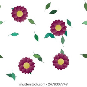 Vector de flores, forma de hoja, fondo de flores, flores aisladas, hojas Vector, hoja sin costura, patrón de pétalos, textura de hoja, hoja aislada, fondo sin costura, Vector sin costura