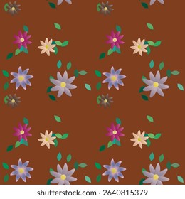 Flower vector, leaf shape, seamless pattern vector, vector background, floral vector, floral pattern, pattern design, background summer, seamless texture, flowers background