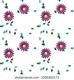 Vector de flores, silueta de hojas, fondo floral, patrón de flores, Vector floral, patrón de pétalos, patrones sin costuras, fondos de la naturaleza, ramo de flores, diseño de fondo, Vector de adorno