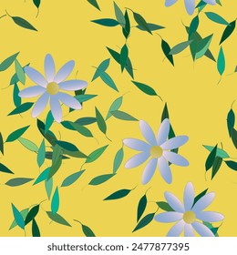 Vector de flores, silueta de hoja, fondo de hojas, Vector de adorno, fondo de patrón, patrones sin fisuras, diseño de Vector, textura sin fisuras, fondo abstracto, fondo floral