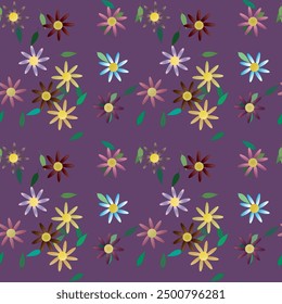 Vector de la flor, silueta de la hoja, patrón inconsútil, primavera de las flores, patrón de flores, fondos y texturas, ramo de flores, textura inconsútil, patrón del ornamento, Formas de Vector