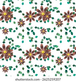 Flower vector, leafs background, floral vector, flowers isolated, background summer, background texture, background vector, flowers spring, leaf seamless, floral seamless pattern