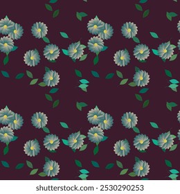 Vetor de flores, vetor de folhas, padrões de flores, folhas isoladas, vetor de ornamentos, padrão sem costura, fundos e texturas, aquarela de flores, fundo de padrão, padrão ornamental