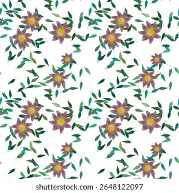 Flower vector, leafs pattern, flower pattern, vector shapes, ornaments vector, nature backgrounds, seamless texture, flowers bouquet, floral design, pattern vector, seamless background