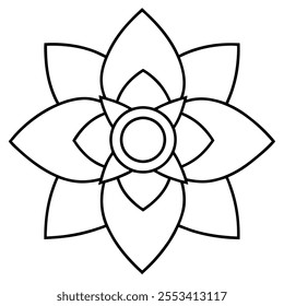 flower vector line art white backgrount