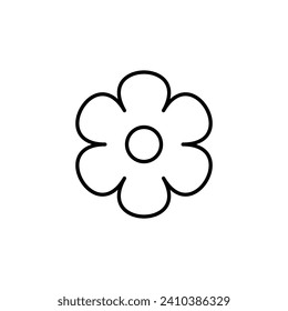 Icono de línea de vectores de flores para anuncios. Adecuado para libros, tiendas, tiendas. Actrazo editable con un estilo de contorno minimalista. Símbolo de diseño 