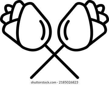 Flower Vector Line Icon Design