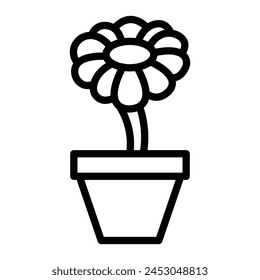 Blumen-Vektorgrafik-Linie-Symbol-Design