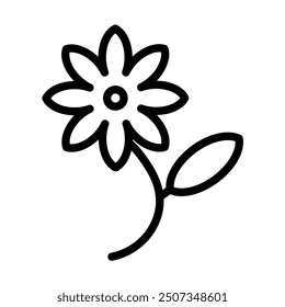 flower Vector Line Icon Design