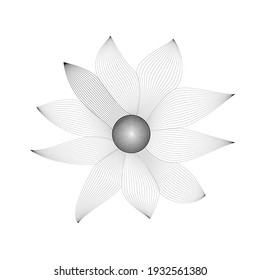 Flower Vector. linear Colorful logo
