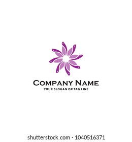 flower vector logo
